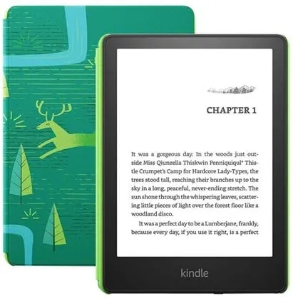 Amazon Kindle Paperwhite 5 16GB Kids Edition - Schwarz (inkl. Emerald Forest-Schutzhülle)