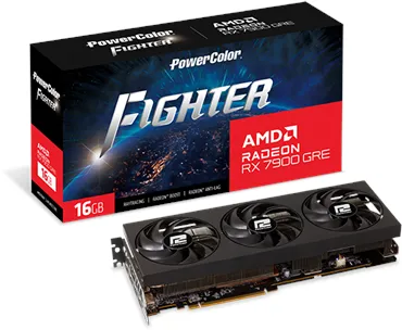 PowerColor Radeon RX 7900 GRE Fighter OC - 16GB GDDR6 RAM - Grafikkarte